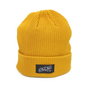 One Wave Beanie - Classic Beach Sundown Yellow, klassische Beanie aus 100% Bio-Baumwolle. Organic Cotton.