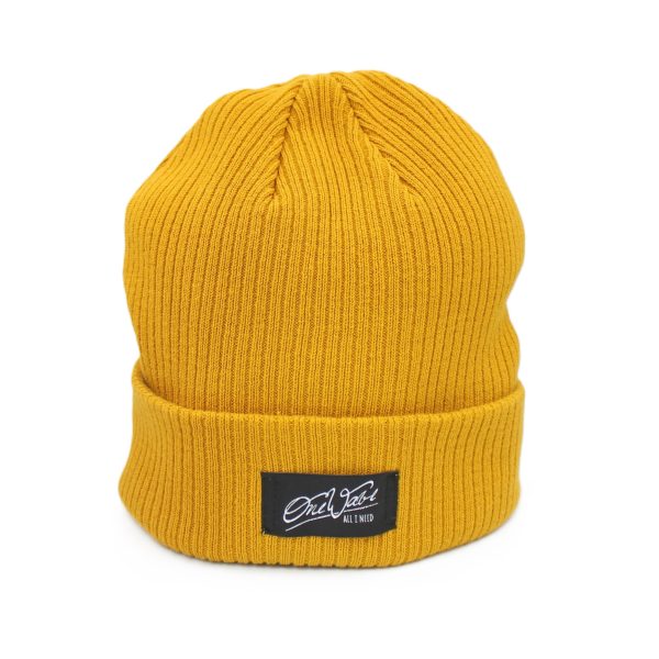 One Wave Beanie - Classic Beach Sundown Yellow, klassische Beanie aus 100% Bio-Baumwolle. Organic Cotton.