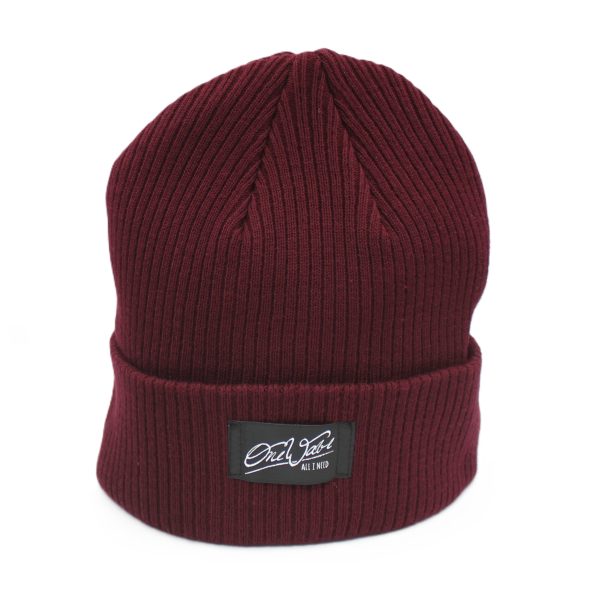 One Wave Beanie - Classic Beach Grape Red, klassische Beanie aus 100% Bio-Baumwolle. Organic Cotton.