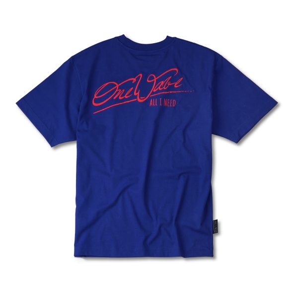 One Wave Shirt - WaterRat Deep Blue, oversized geschnittenes Heavy Wight T-Shirt aus 100% Bio-Baumwolle. Schwere Qualität.