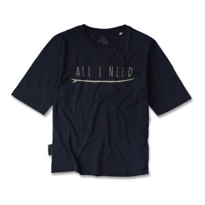 One Wave Shirt - India Ink Tee Shark Grey, ein aus 100% Bio-Baumwolle gefertigtes Oversized T-Shirt. Fair Produziert.