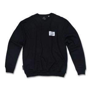 One Wave Sweater - Big Wave Midnight Black, oversized geschnittener Heavy Wight Sweater aus 100% Bio-Baumwolle.