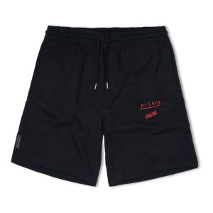 One Wave Short - WaterRat Midnight Black, lässig geschnittene Boarder Short aus 100% Bio-Baumwolle. Heavy Wight.