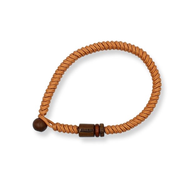 One Wave Armband Rope - Pipeline Orange. Handgeknotetes Armband mit Holzperlen. Jedes Armband ist ein Unikat.