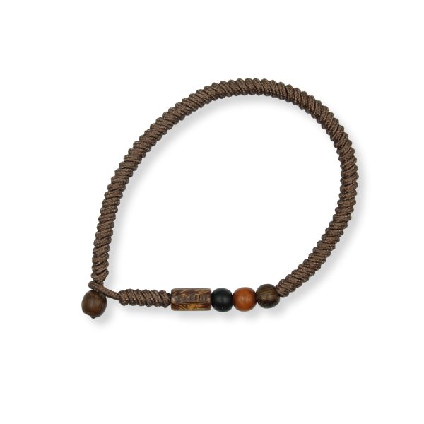 One Wave Armband Rope - Cloud Nine Chocolate. Handgefertigte Armbänder mit Holzperlen. Jedes Armband ist ein Unikat.