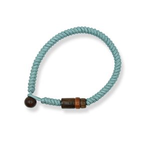 One Wave Armband Rope - Pipeline Citadel Blue. Handgefertigtes Armband mit Holzelementen. Jedes Armband ist ein Unikat.