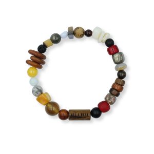 One Wave Pearls - Wild & Crazy Sundowner, handgefertigtes Armband mit Naturelementen, Jedes Armband ist ein Unikat.