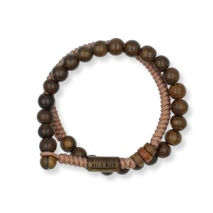 One Wave Armband Rope - Supertubes Deluxe Rusty Onion. Handgefertigtes Armband mit Goldregenholzperlen. Jedes Armband ist ein Unikat.